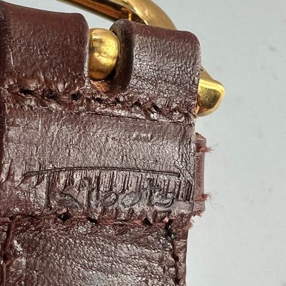 Talbots Womens Belt Brown Tan Braided Leather 90\'s Size Large main image 9
